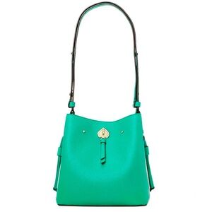 Kate Spade Marti leather large bucket bag in Kelly green / snow pea